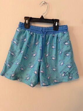 Prodoh Blue Crab-Print Swim Trunks